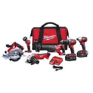 M18 18-Volt Lithium-Ion Cordless Combo Tool Kit (6-Tool) with Two 3.0 Ah Batteries, 1 Charger, 1 ... | The Home Depot