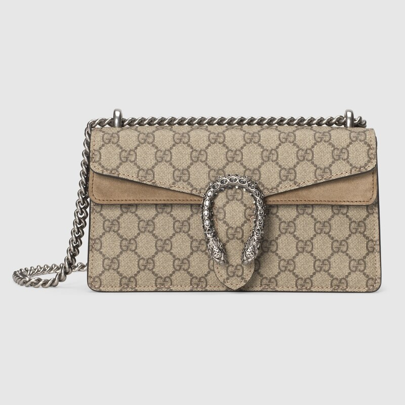 GUCCI Dionysus Small Rectangular Bag, Beige, GG Canvas | Gucci (CA)