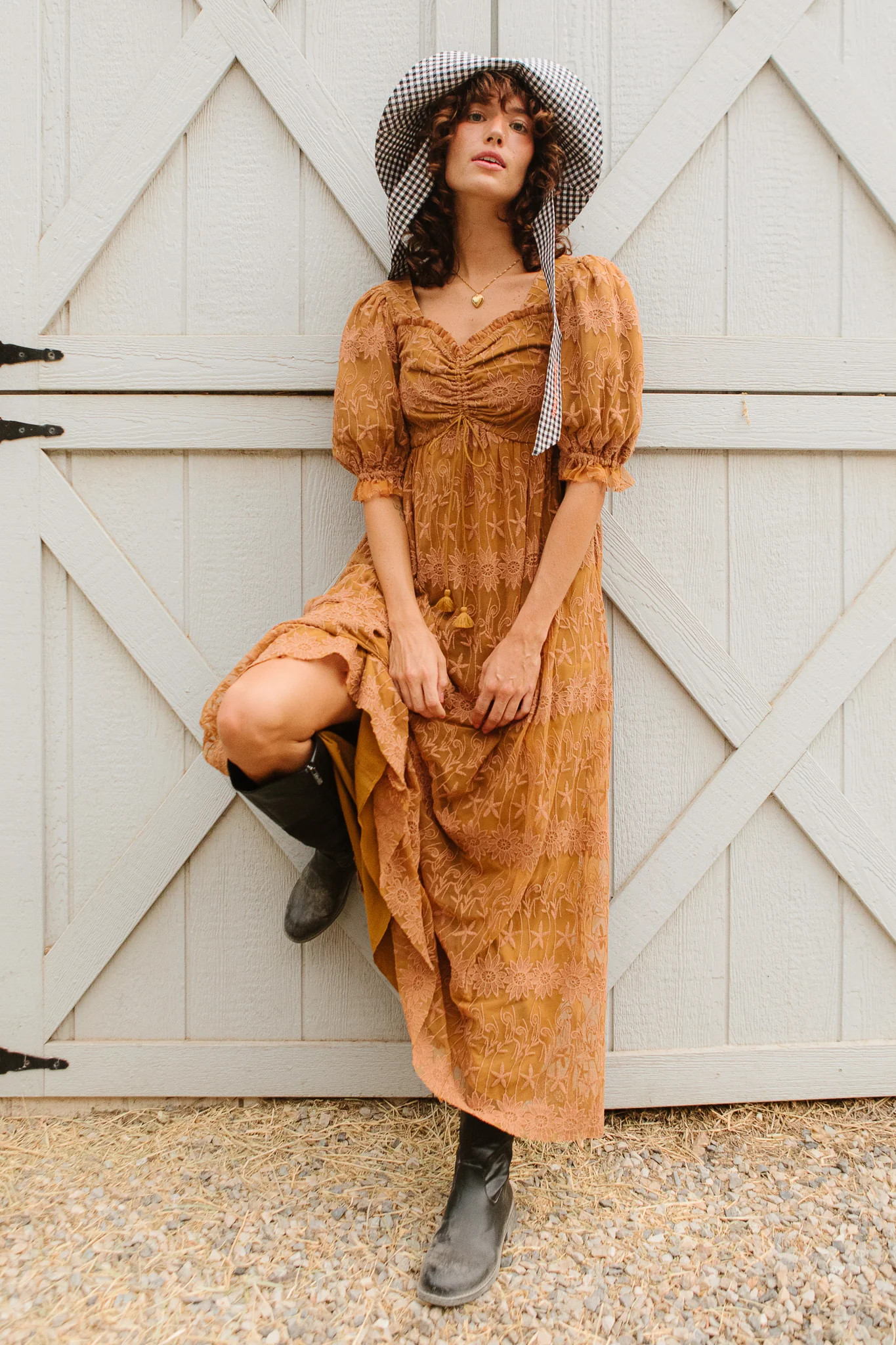 Honey Dress in Brown Lace - FINAL SALE | Ivy City Co