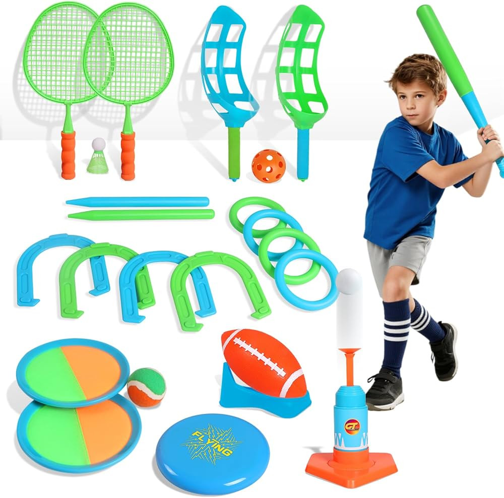 Outdoor Toys for Kids-8-in-1 Fun Outdoor Kids Sports Suit Combination-Backyard Sports Day Family ... | Amazon (US)