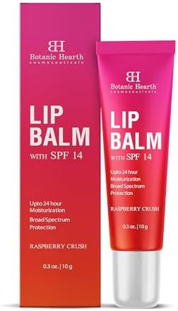 Botanic Hearth Raspberry Lip Balm With Spf For Dry, Chapped Lips With Jojoba Oil, Vitamin E & All... | Amazon (US)