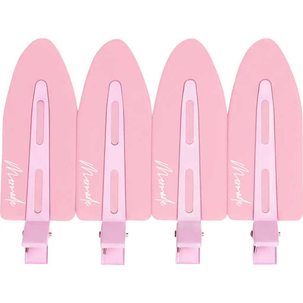 Mermade Hair 4-Pack Jumbo No-Crease Hair Clips in Pink at Nordstrom | Nordstrom