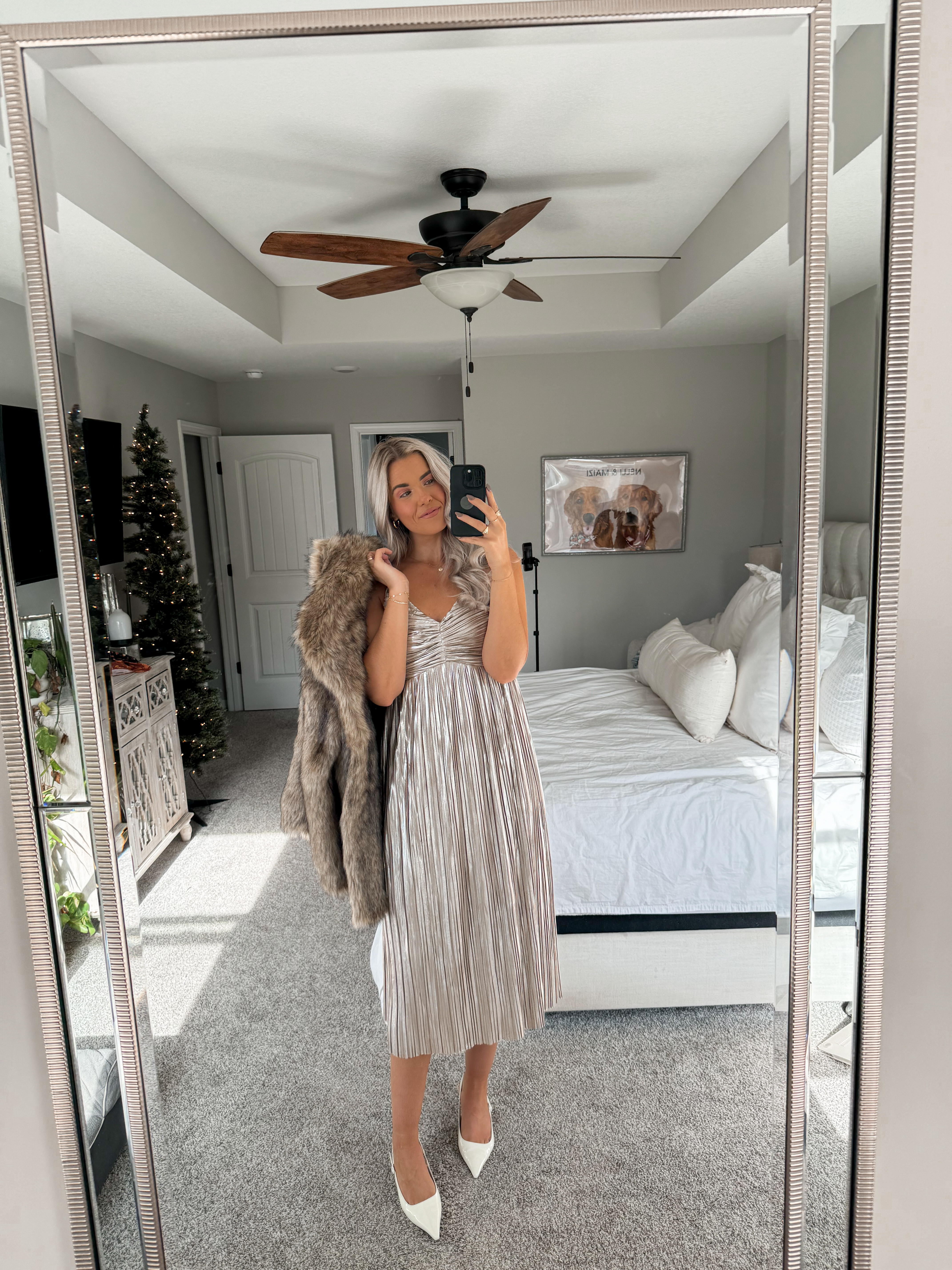 code KIRAMAE15 for the dress! (sitewide) in a size small in the dress and XS in the coat ✨my heels are my wedding heels so that’s why they’re a little more $$ haha

the return policy for Baltic Born is store credit only (i 110% loved everything ive ever ordered from them🙂‍↔️) but i've also made the mistake of not checking before from different stores so i just want to keep ya in the loop! lmk if you have any Qs :)

#LTKStyleTip #LTKParties #LTKHoliday