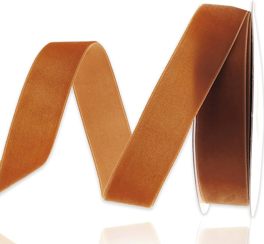 IDONGCAI Velvet Ribbon Spool Velvet Fabric Ribbon Trim 10 Yards/Roll Velvet Trim Ribbon for Chris... | Amazon (US)