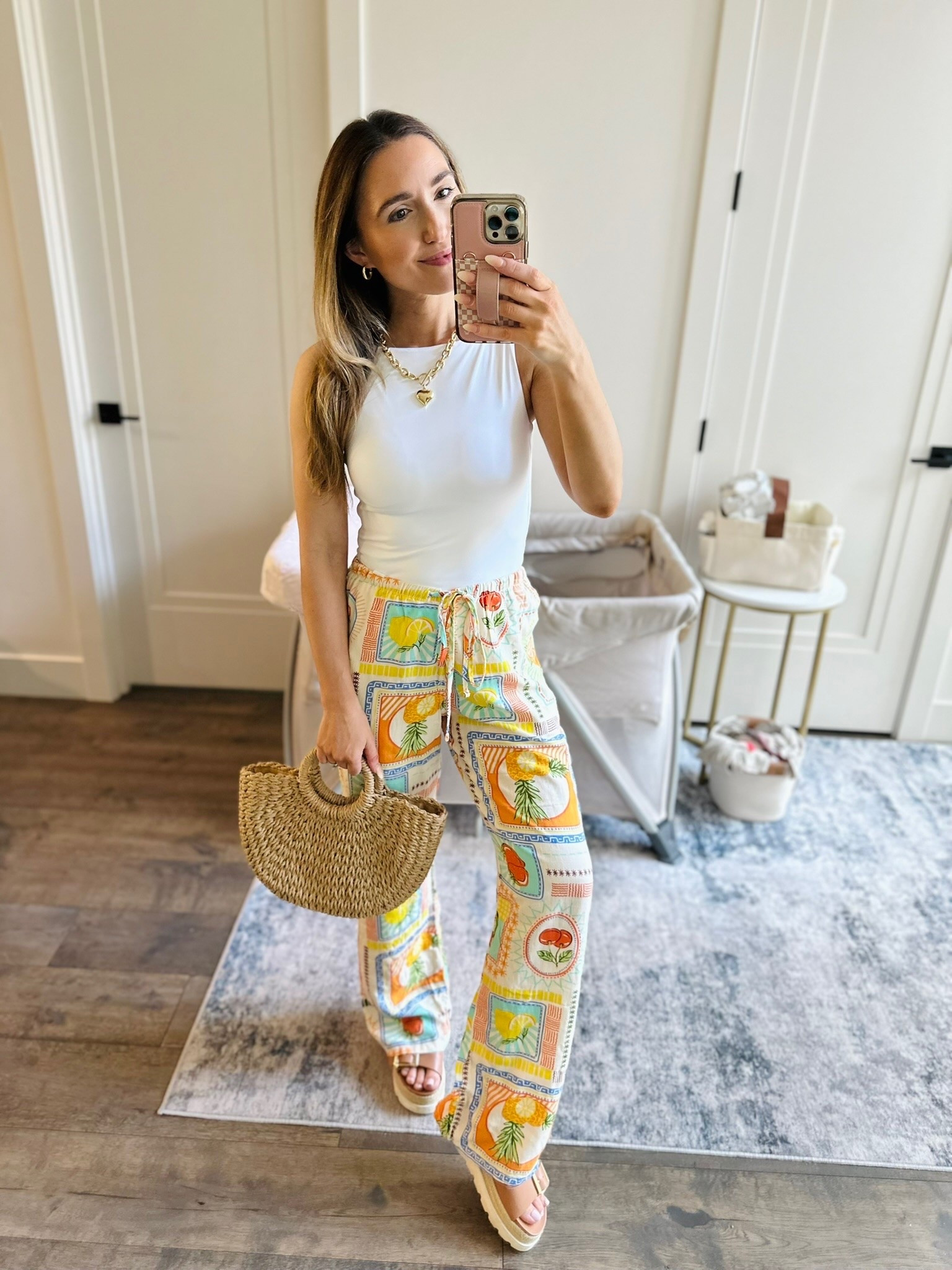 Loving these printed linen pants! They're so comfy and stylish, perfect for lounging or a beach day. #founditonamazon
