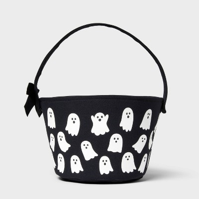 Large Round Ghost Halloween Gift Basket with Bow Pink - Spritz™ | Target