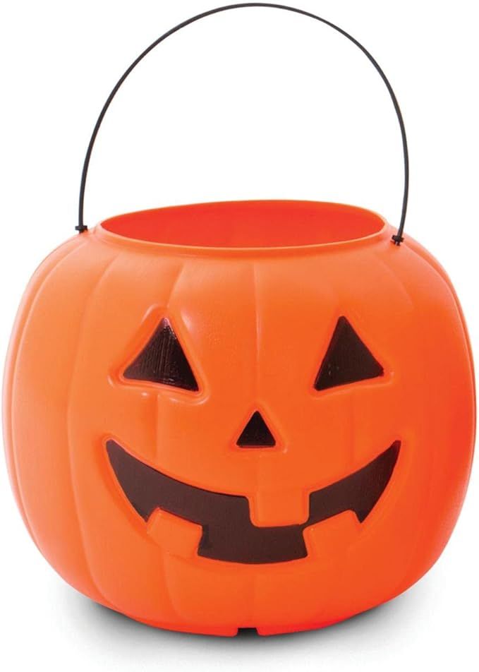 Halloween Pumpkin Jack O' Lantern Candy Bucket (Orange) | Amazon (US)