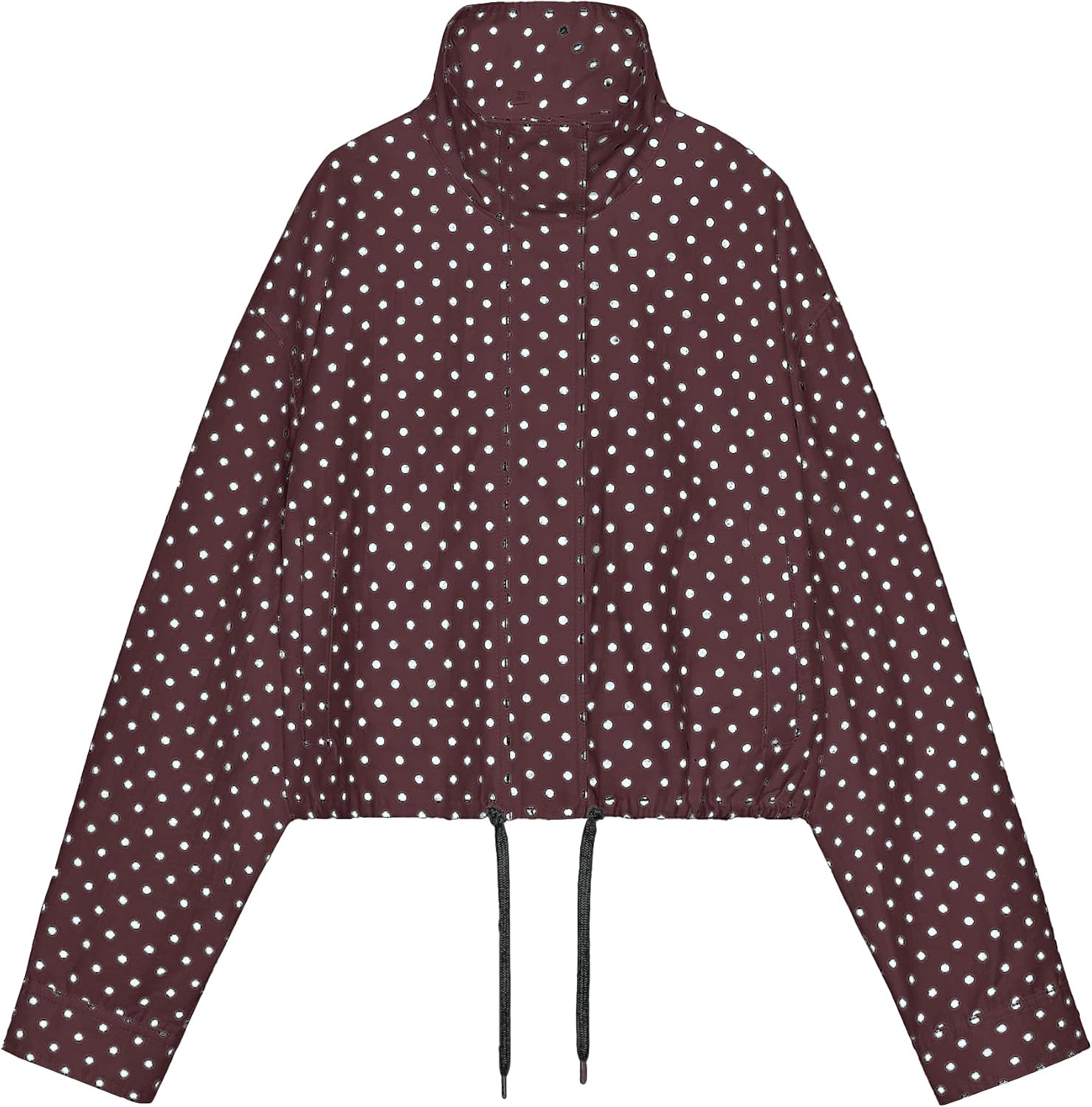 Women Polka Dot Jacket Zip Up Lightweight Cropped Bomber Coat | Amazon (US)