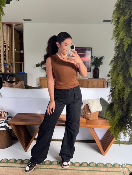 Amazon top and amazon pants! Both fit tts!!! These are the most flattering cargo pants! #meandmrjones 

Casual outfit, cute tops, amazon outfit, Amazon clothes 

#LTKhome #LTKHoliday #LTKfindsunder50