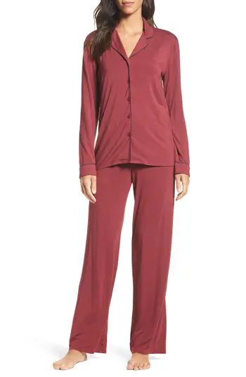 Women's Nordstrom Lingerie Moonlight Pajamas, Size X-Small - Red | Nordstrom