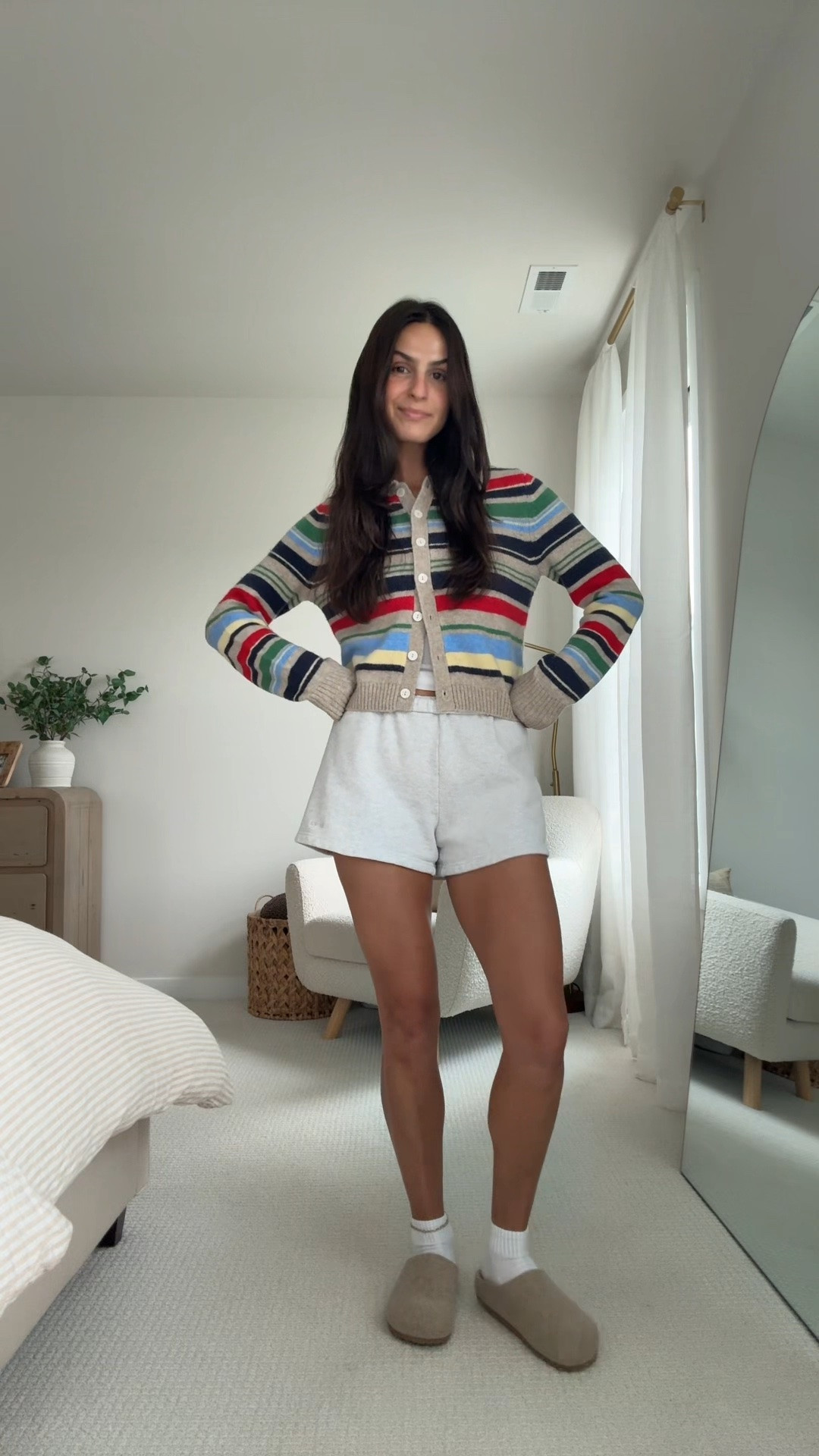 What I’m wearing! Wearing size XS in sweater and small and shorts

#LTKootd #LTKSeasonal