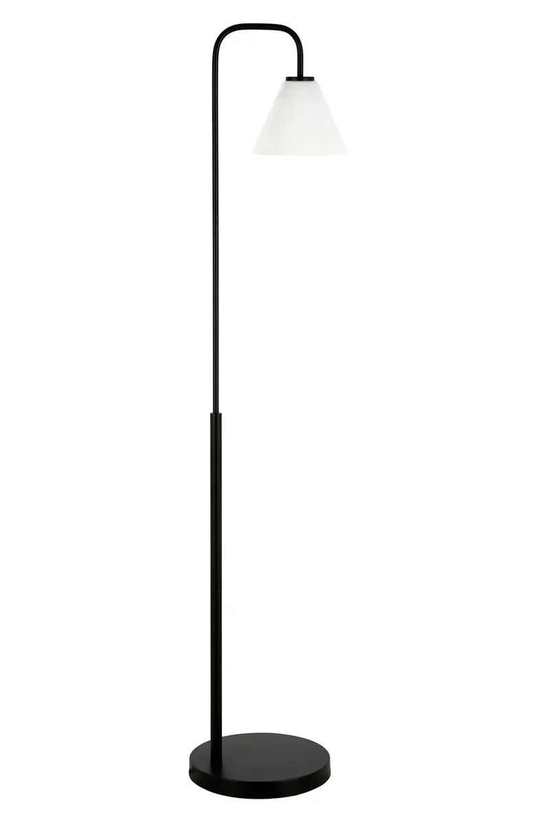 Henderson Blackened Bronze Arc Floor Lamp with White Milk Glass Shade | Nordstromrack | Nordstrom Rack