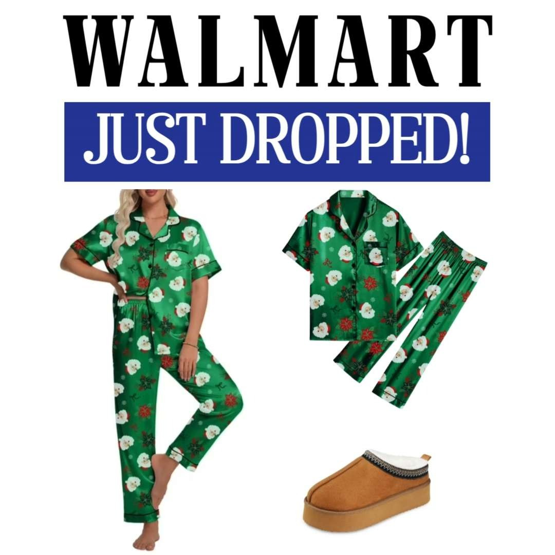 These adorable silk satin pajamas are giving total cozy-holiday vibes! ✨ The DAKIMOE two-piece set is soft, luxe, and so comfy — perfect for lounging, gifting, or those festive winter nights. Paired with the cutest Walmart slippers… this whole look is cozy, chic, and absolutely irresistible! 🎄💖🔥

#ltkpajamas #ltkholiday #ltkhome #ltktrending #ltkwalmart 

 

#LTKGiftGuide #LTKHoliday #LTKSaleAlert