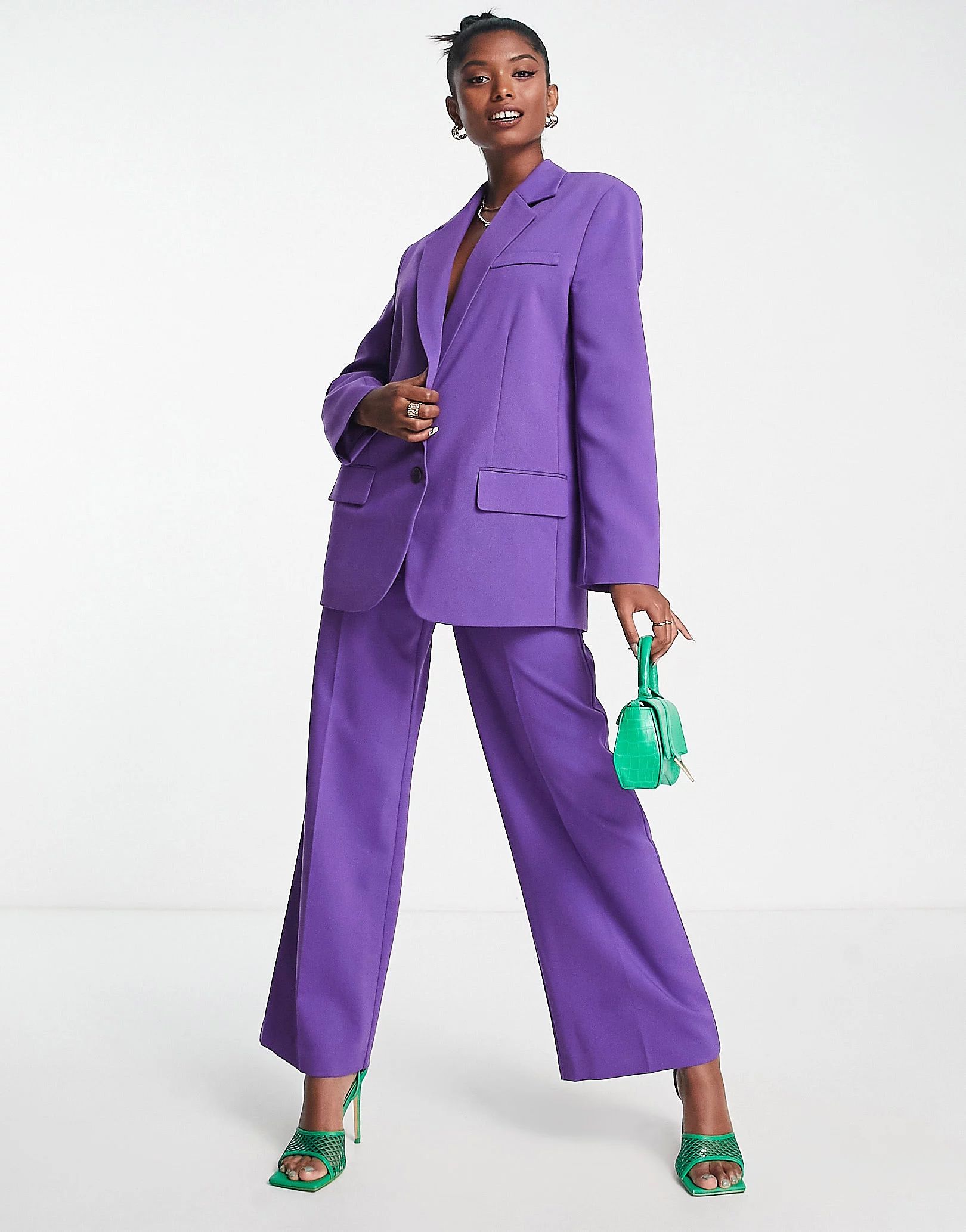 ASOS DESIGN extreme oversized suit blazer in purple | ASOS (Global)