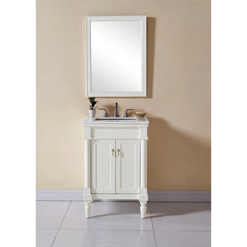 Uriah 24'' Single Bathroom Vanity with Marble Top | Wayfair North America