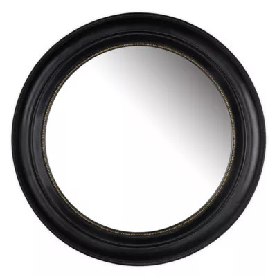 A&B Home 20.5-Inch Round Sable Mirror in Black | Bed Bath & Beyond