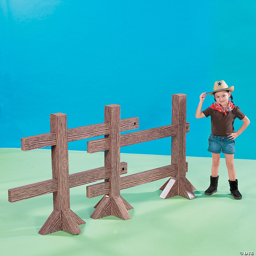40" Split Rail Fence Post Cardboard Cutout Stand-Ups - 2 Pc. | Oriental Trading Company