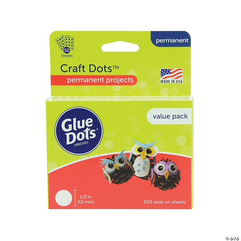 1/2" GlueDots® Clear Adhesive Dots - 600 Pc. | Oriental Trading Company