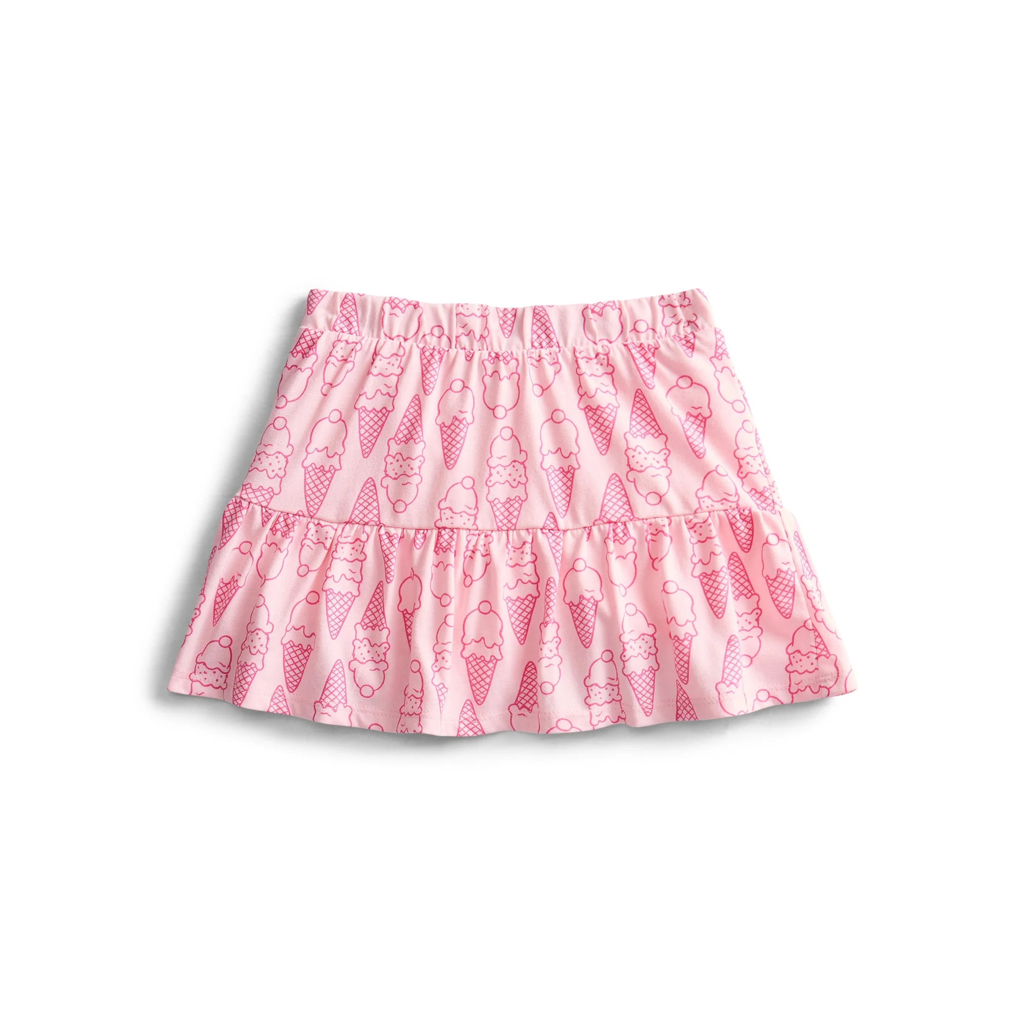 Wonder Nation Toddler Girls Tiered Ruffle Scooter Skirt, Sizes 18M-5T | Walmart (US)