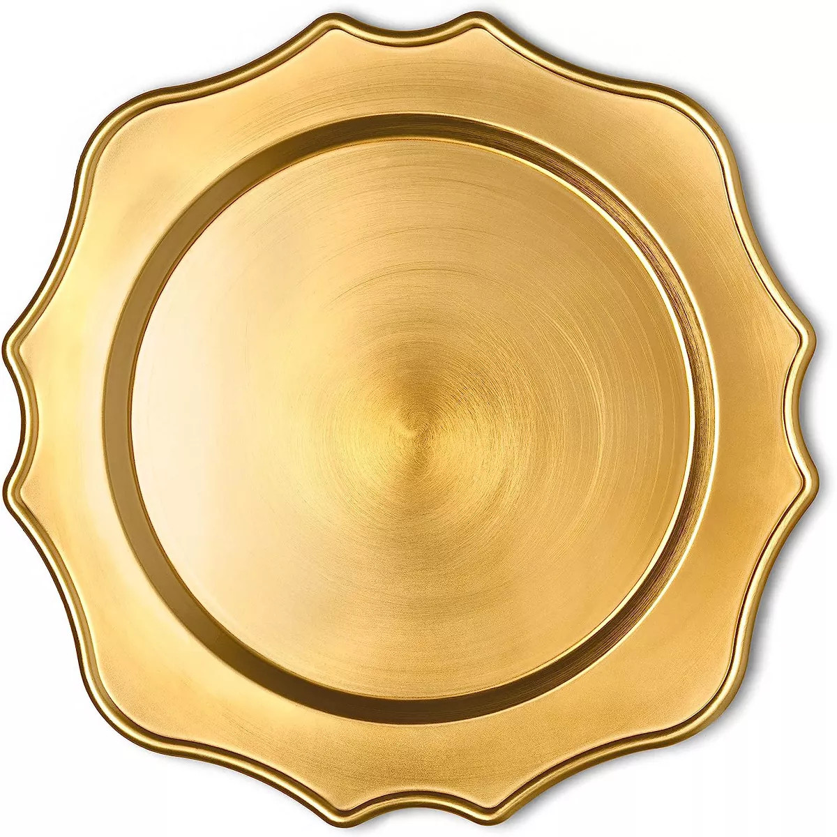 Chateau Fine Tableware Chateau Fine Tableware Scalloped Gold Charger Plates, 13” Elegant Charge... | Target
