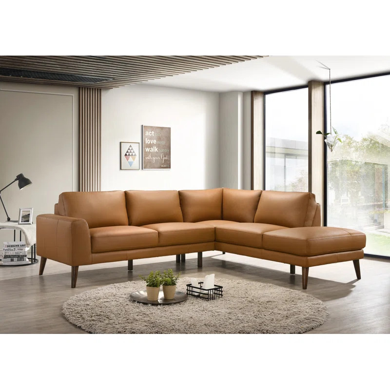 Bernis 2 - Piece Leather Sectional | Wayfair North America