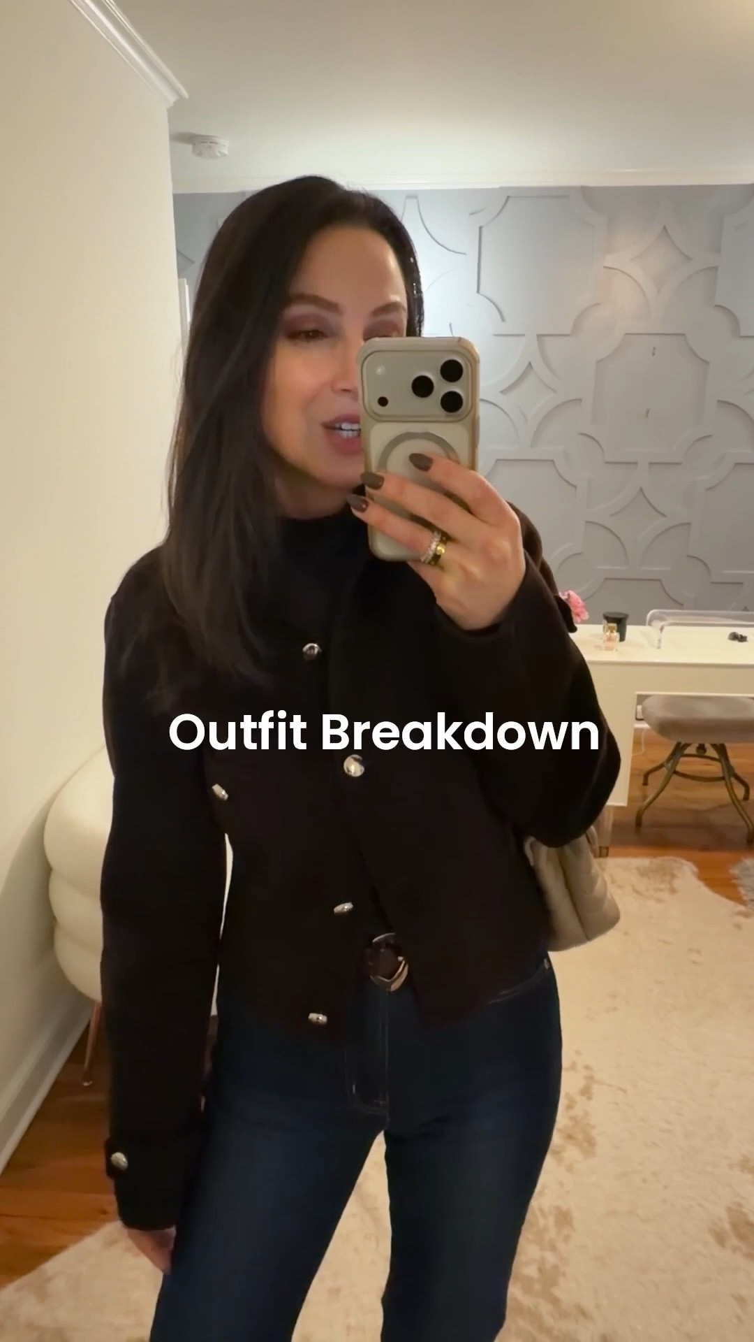 Turtleneck: true to size 
Jacket: true to size or size up 
Jeans: true to size 
Booties: size up a size 

#LTKootd