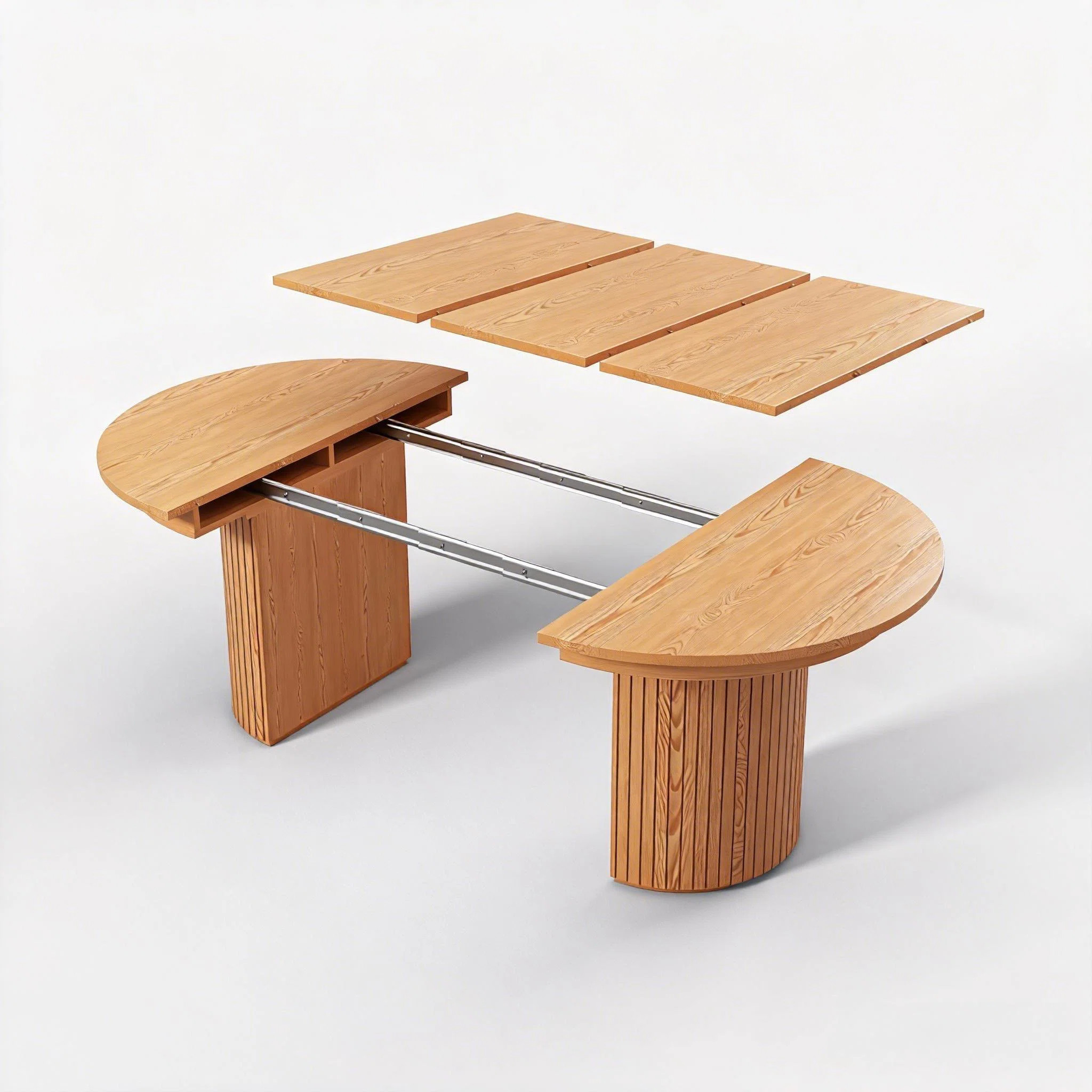 45" To 105" Extendable Oval Oak Wood Top Dining Table For 2-8 | Wayfair | Wayfair North America