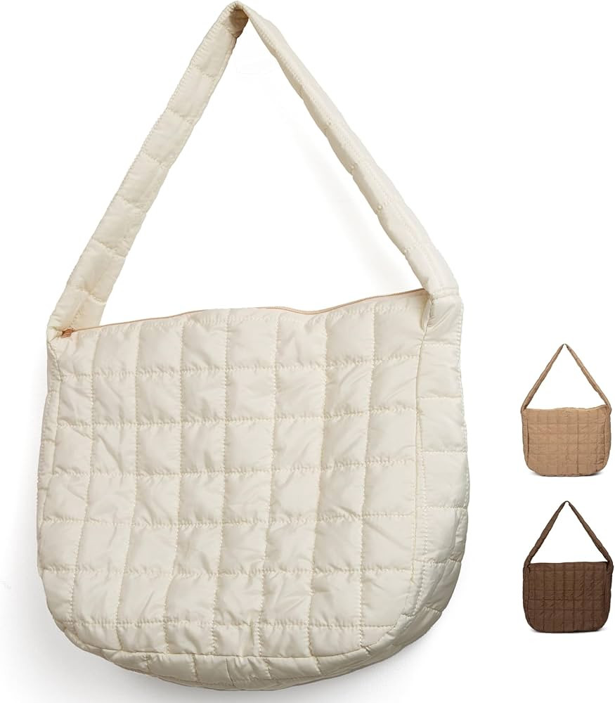 WillowLeaf Puffer Tote Bag | Quilted Bag | Lightweight Puffy tote Bag | Dupe Quilted Carryall Bag... | Amazon (US)