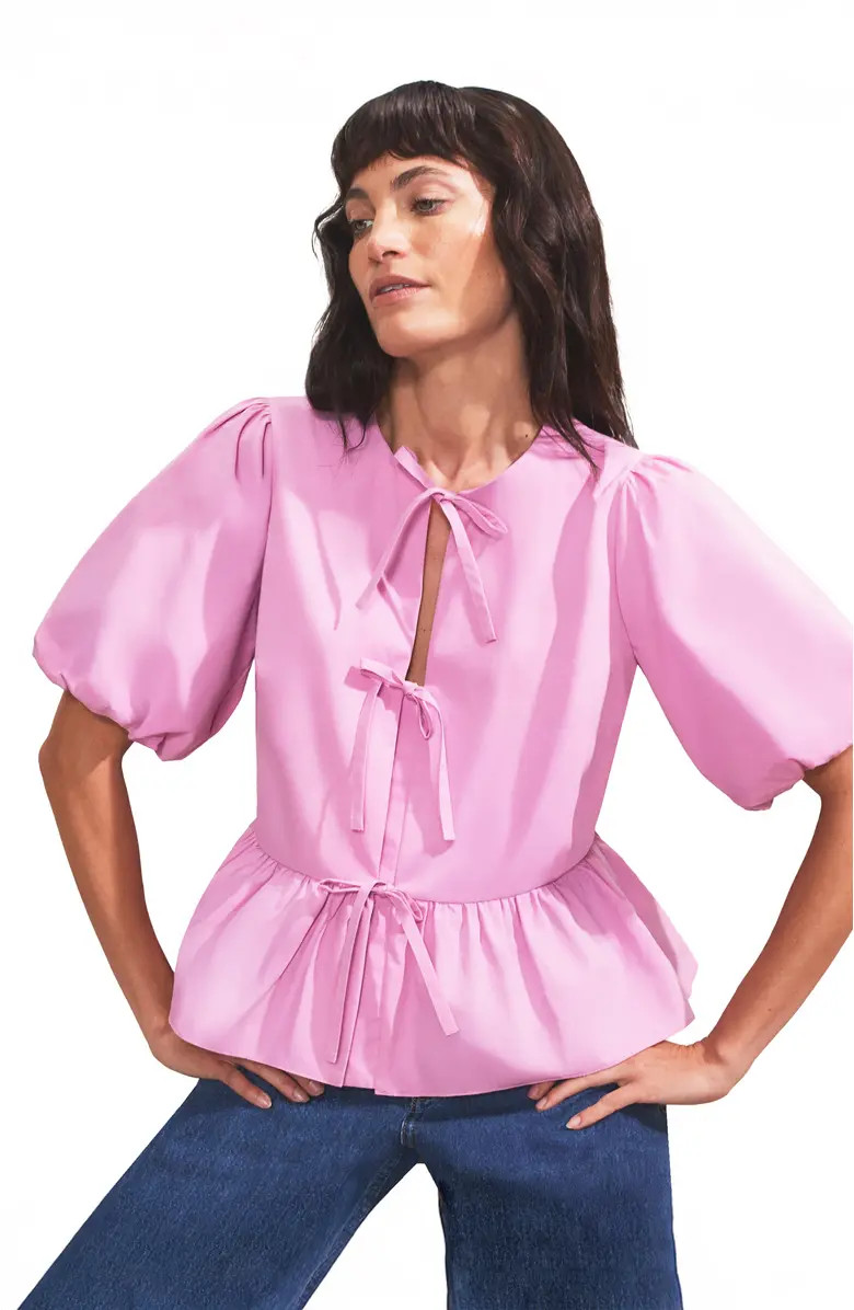 Cotton Tie Front Top | Nordstrom