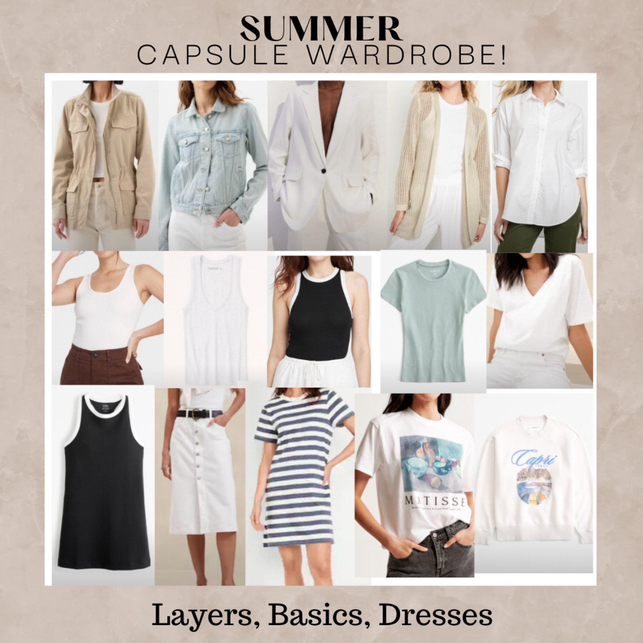 It’s here! My summer capsule wardrobe! Great quality pieces! Tons of neutrals with a hint of sage green! 

#LTKSaleAlert #LTKFindsUnder50 #LTKStyleTip
