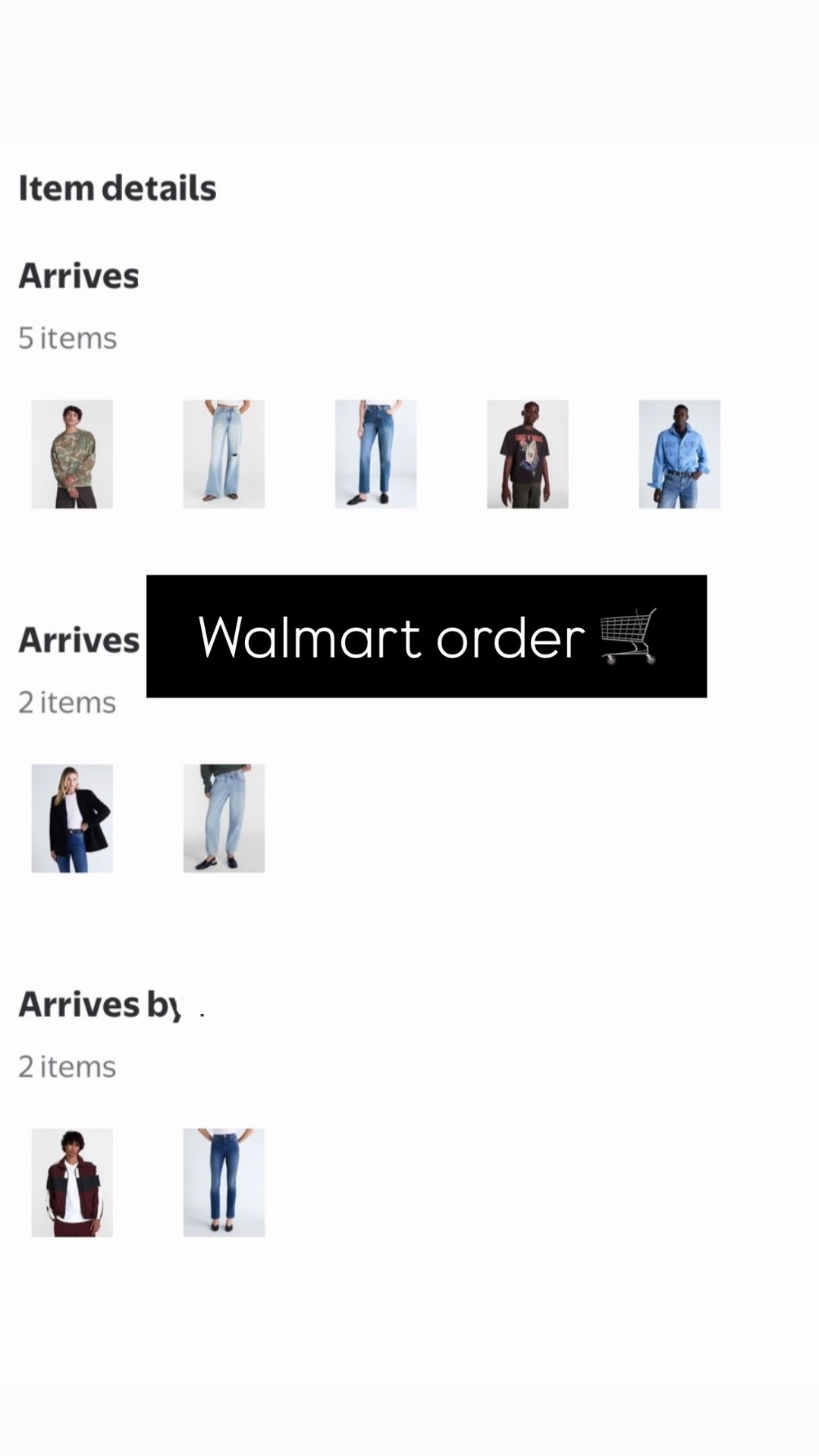 Recent Walmart order
