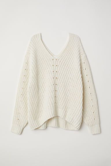 H & M - V-neck Sweater - Beige | H&M (US + CA)