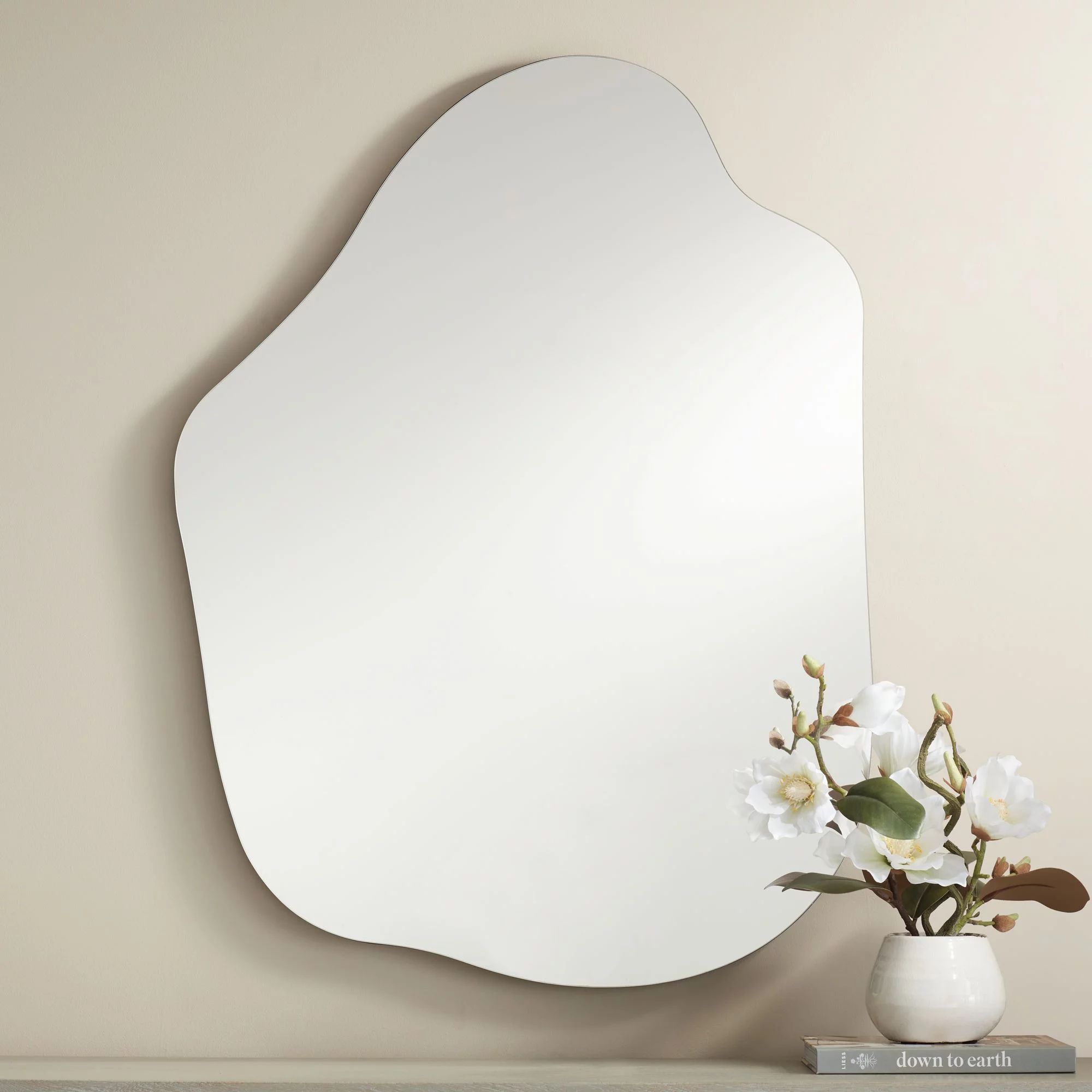 Possini Euro Design Casper Decorative Wall Mirror Modern Abstract Silver Frameless 29 1/2" Wide B... | Walmart (US)