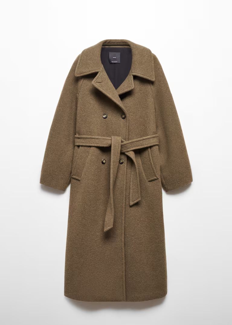 Double-breasted wool coat | MANGO (US)