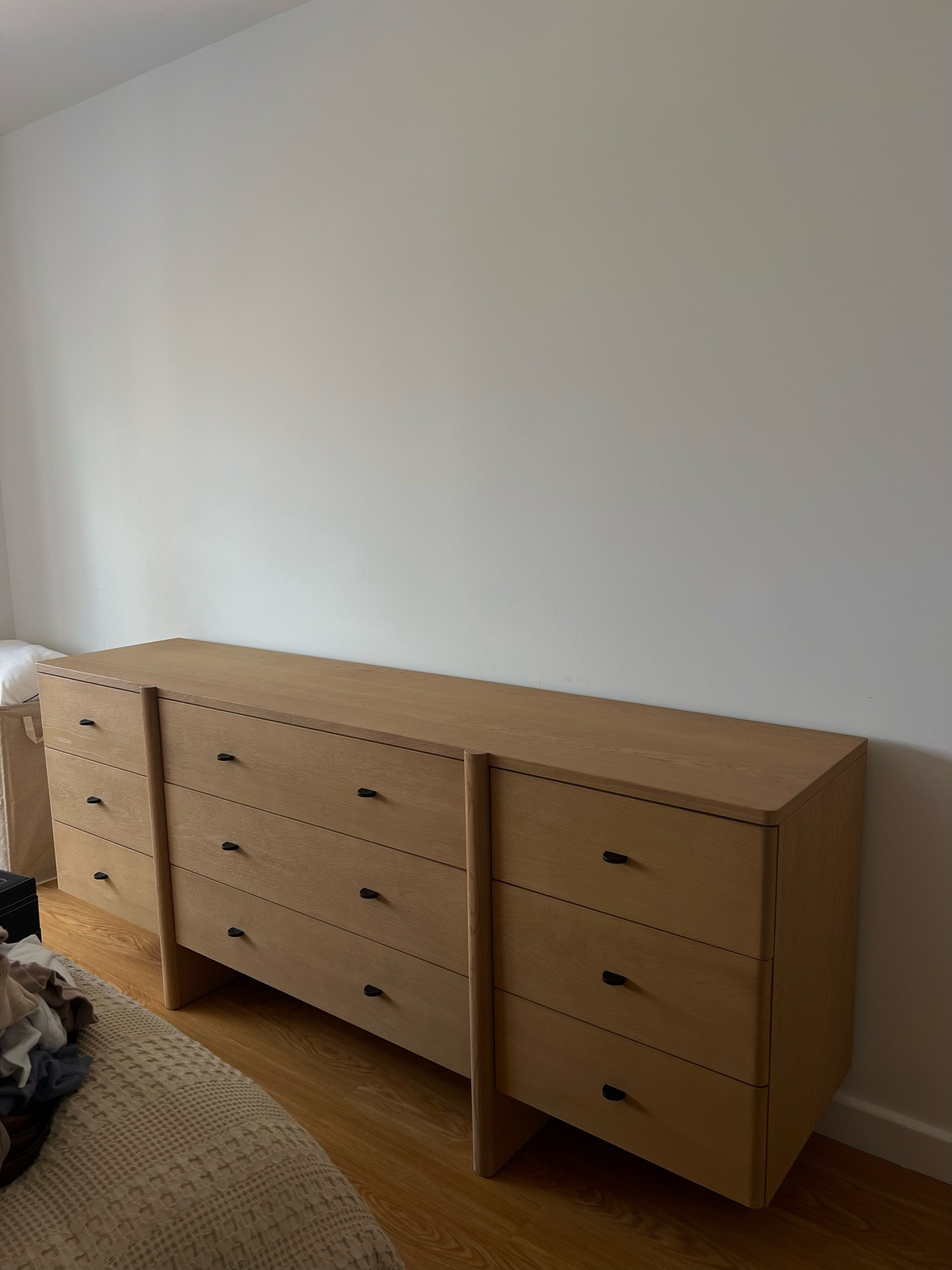 large 9 drawer tan dresser with black handles— STUNNING and high quality! 

#LTKHome