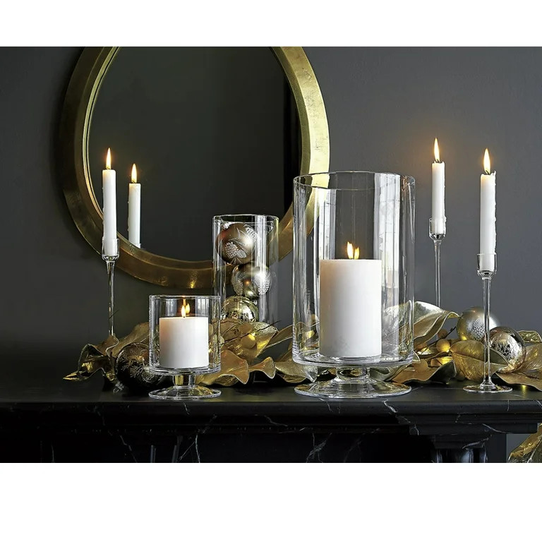 Better Homes & Gardens Medium Glass Pedestal Candle Holder, Clear - Walmart.com | Walmart (US)