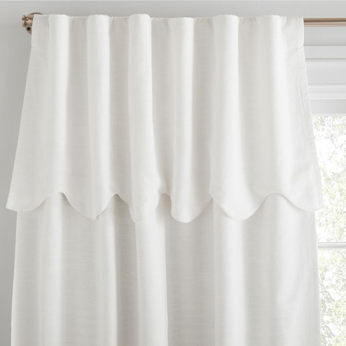 Evelyn Scallop Valance Curtain | Pottery Barn Teen