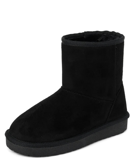Girls Mid Teddy Boots - BLACK | The Children's Place | The Children's Place