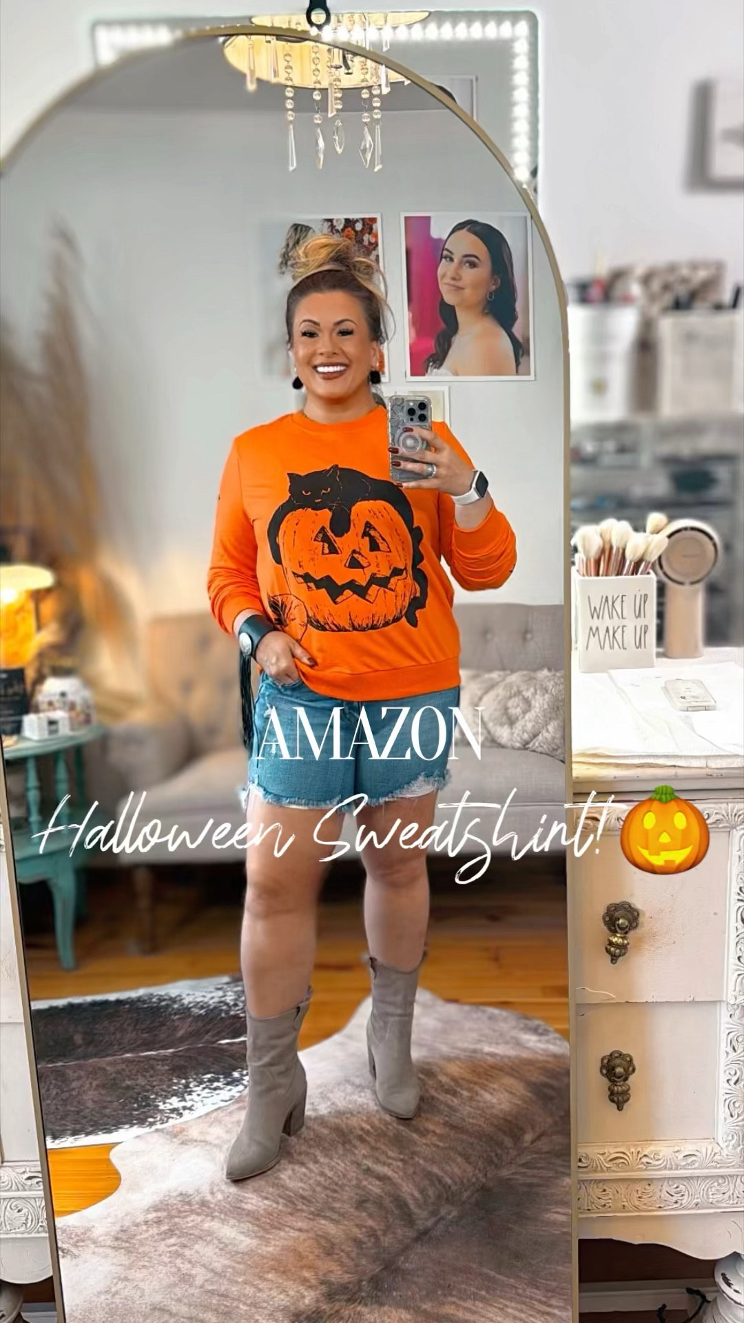 🎃 It's officially time to get your Halloween wardrobe ready, friends! 🍂 Don't wait—this lightweight Halloween sweatshirt is flying off the shelves! Perfect for pairing with shorts, leggings, or jeans, it's a must-have for the season. You'll stay comfy and cute all October long! Grab yours before they're gone! 👻 

#LTKSeasonal #LTKStyleTip