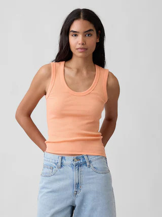 Ribbed Scoopneck Tank Top | Gap Factory