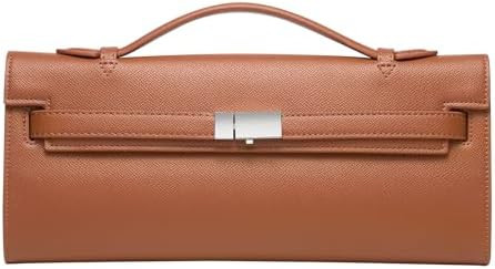 CHUNLI PU Leather Clutch Purses for Women, Trendy Ladies Top Handle Bag for Evening Work Business... | Amazon (US)