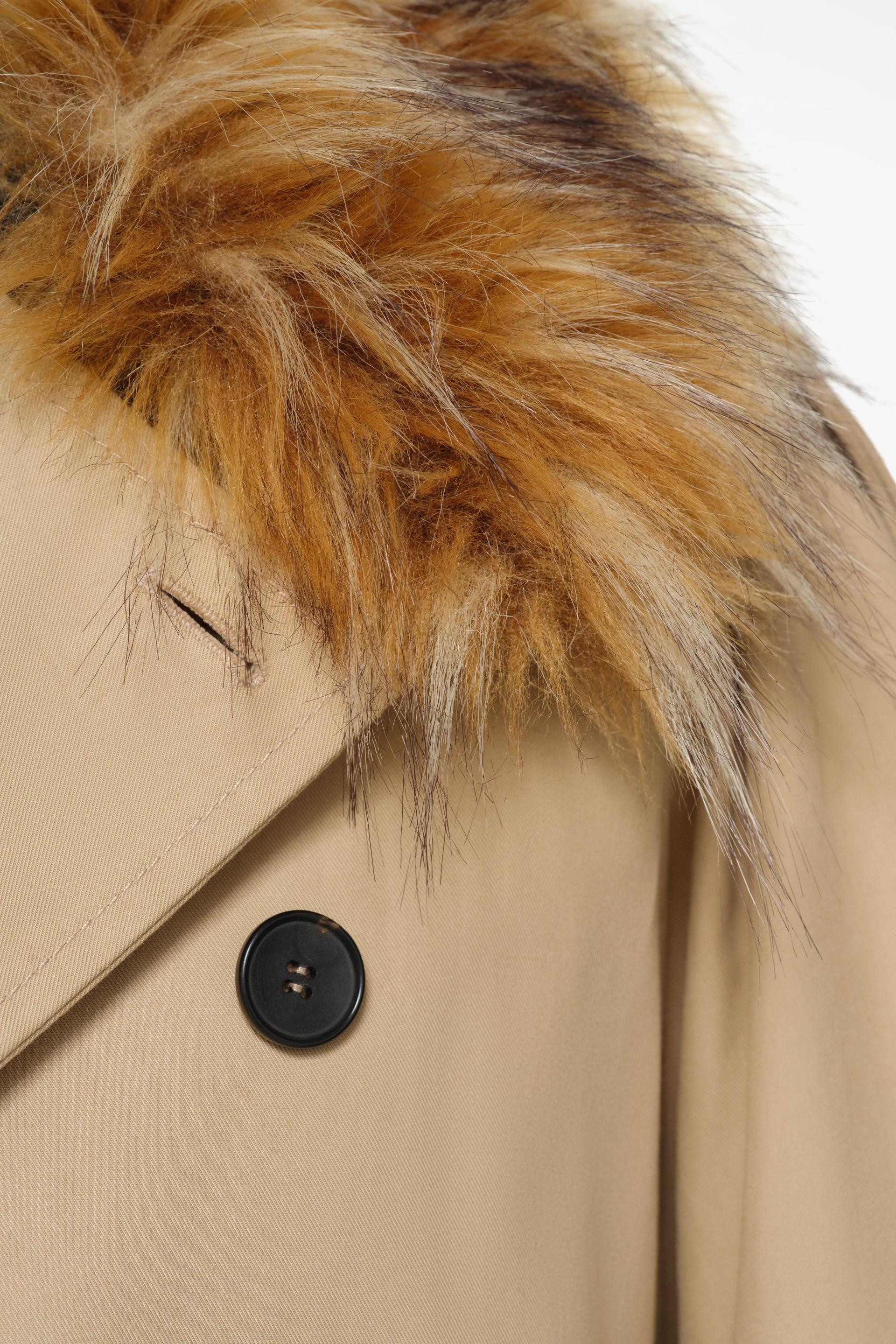 LIMITED EDITION TRENCH COAT WITH FAUX FUR COLLAR | Zara US