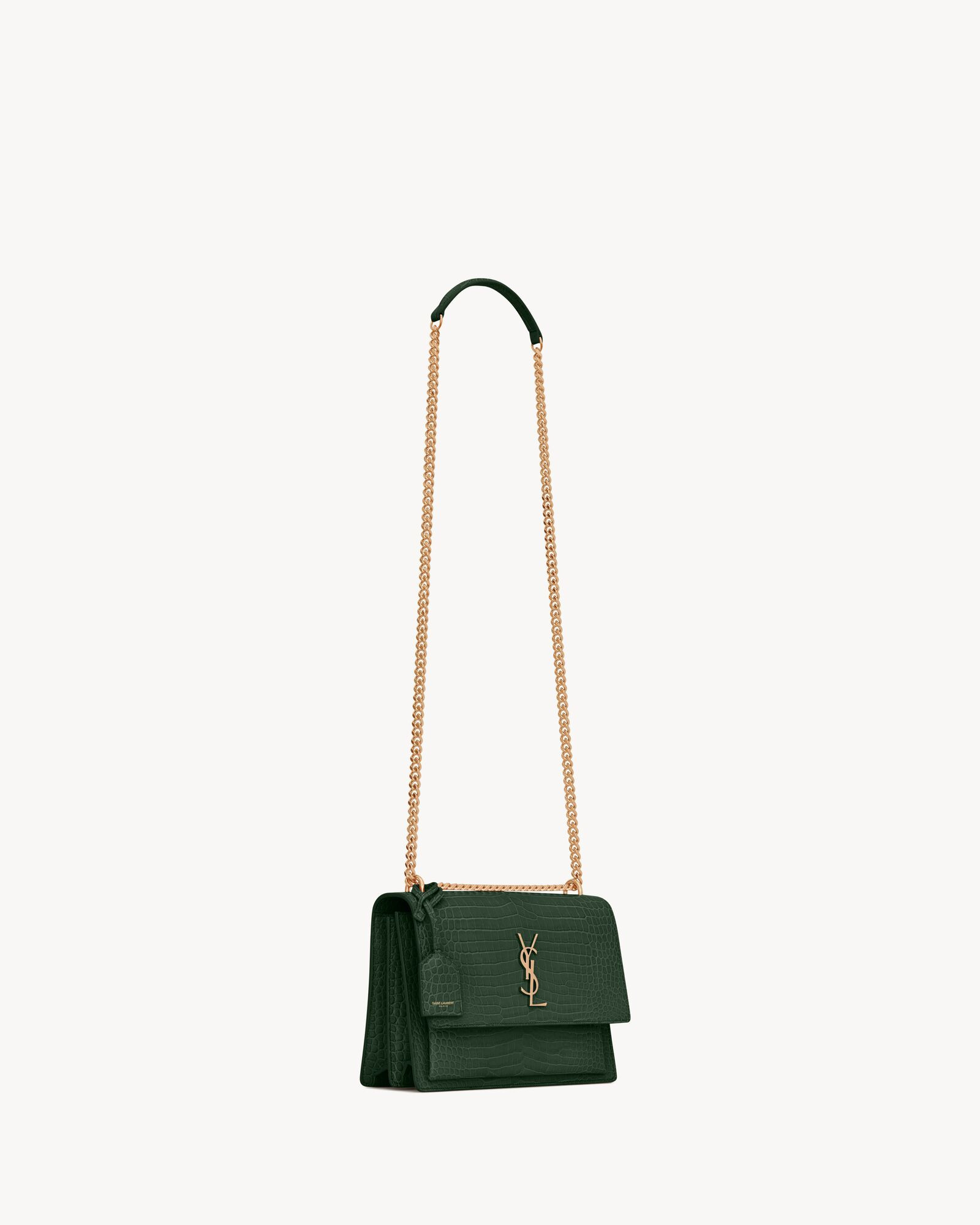 SUNSET Medium in crocodile-embossed shiny leather | Saint Laurent __locale_country__ | YSL.com | Saint Laurent Inc. (Global)