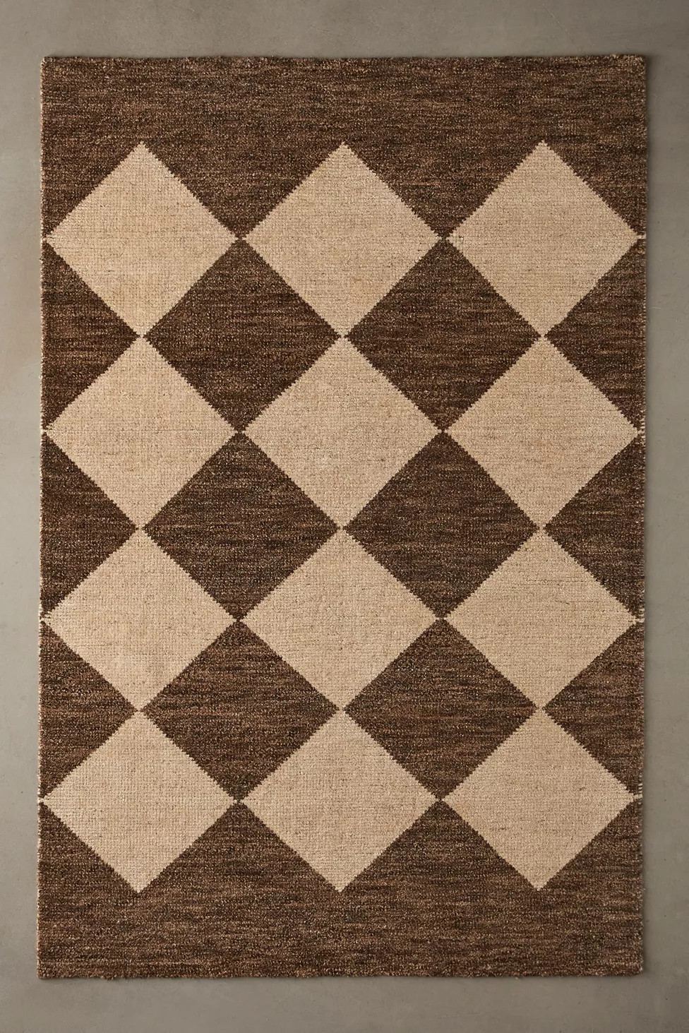 Cocoa Diamond Hand-Knotted Rug | Urban Outfitters (US and RoW)
