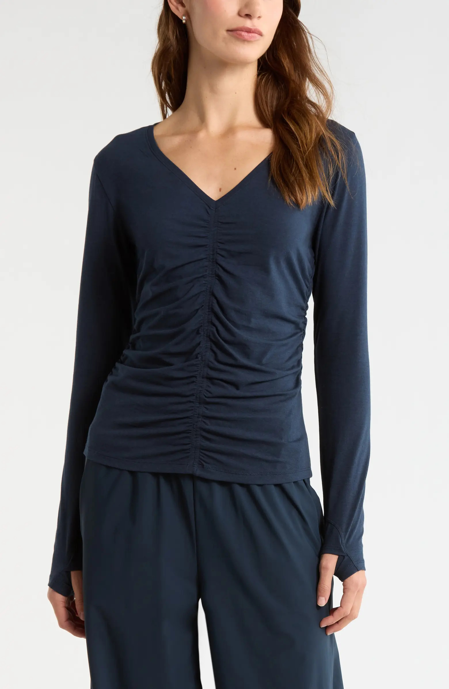Ruched Long Sleeve T-Shirt | Nordstrom