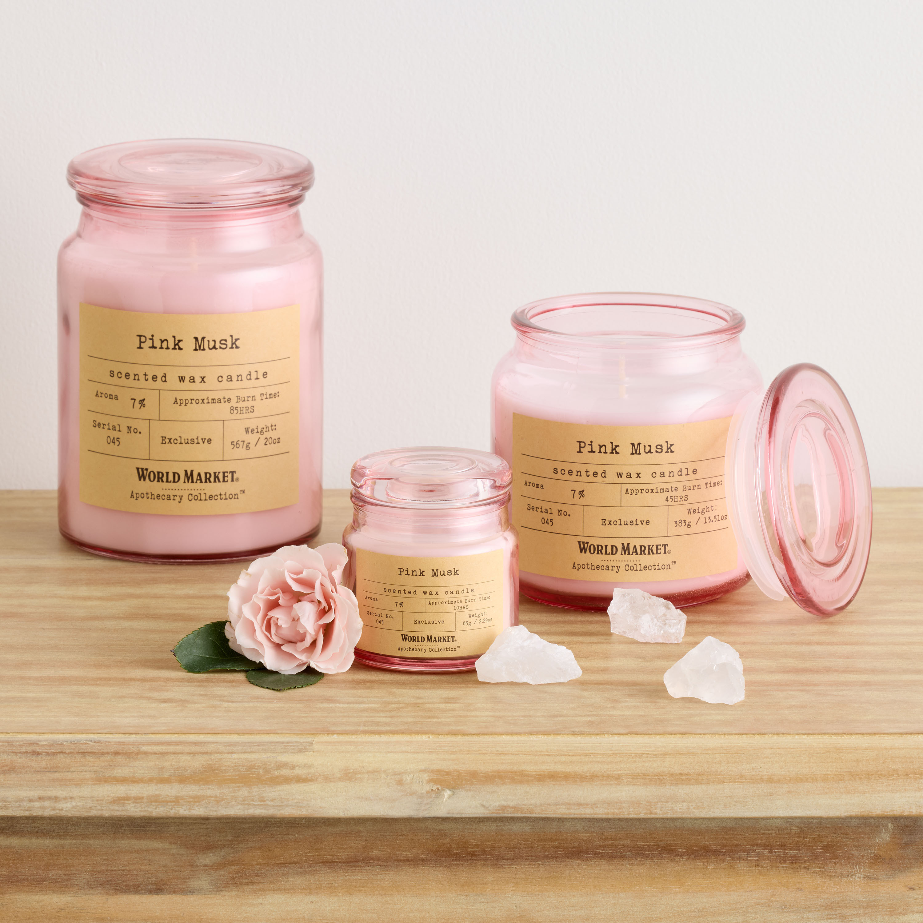 Apothecary Pink Musk Scented Candle | World Market
