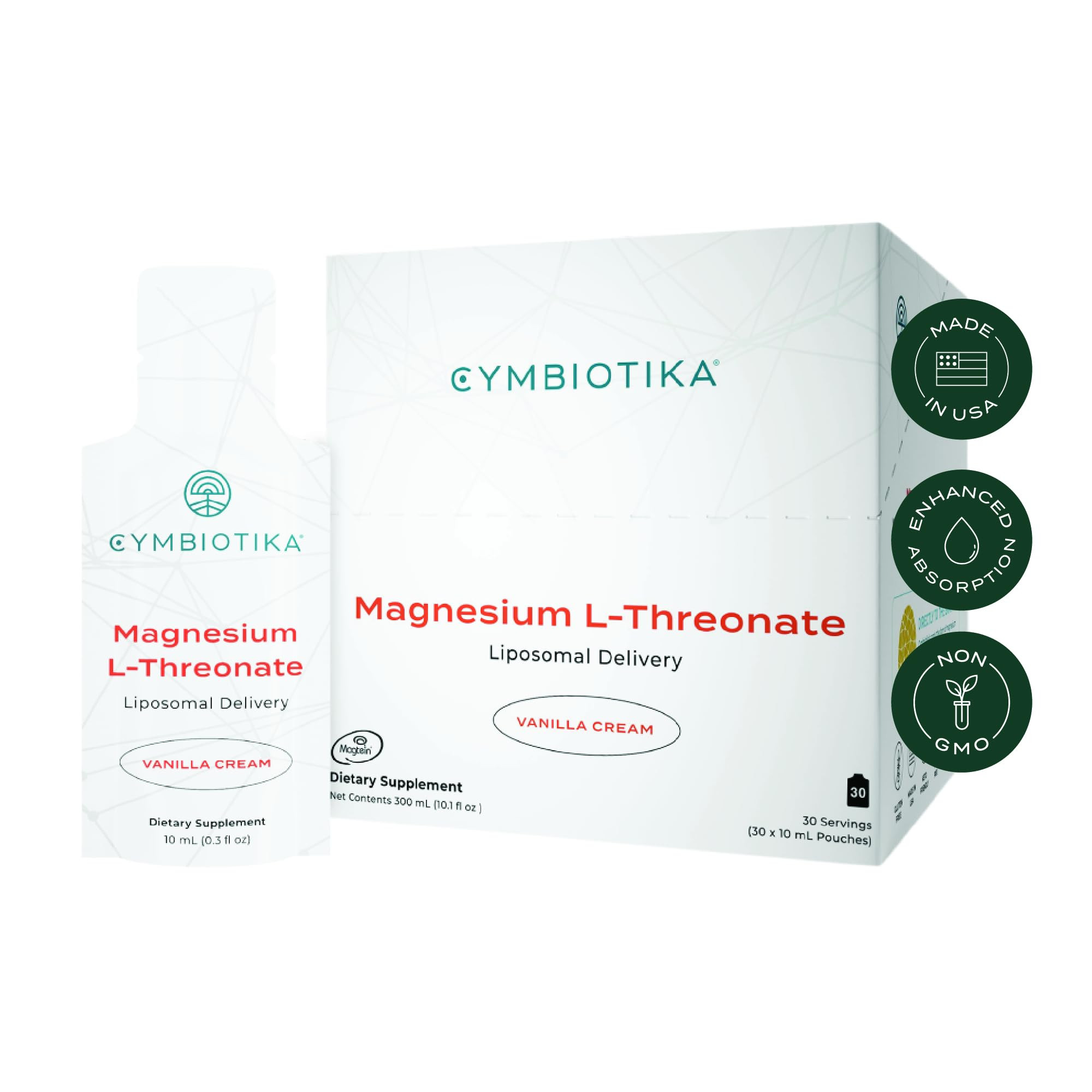 CYMBIOTIKA Liposomal Magnesium L-Threonate 1300 mg – High-Absorption Magnesium for Brain Health... | Amazon (US)