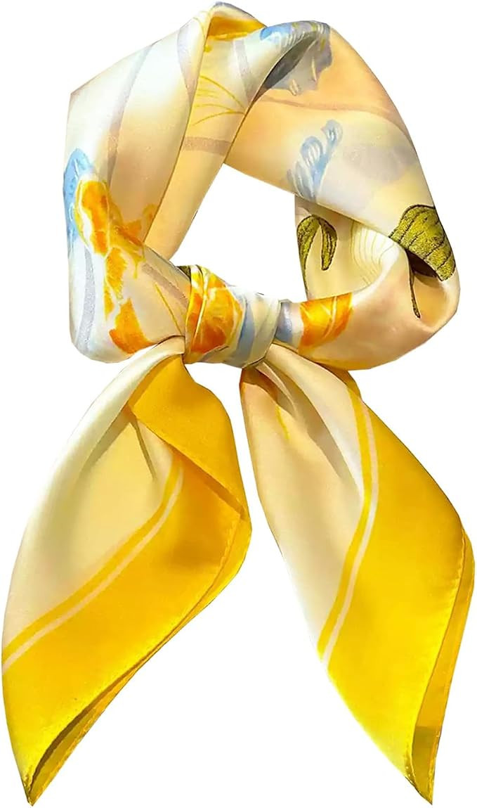 Saiusloa Neck Scarf For Womens Silky Head Scarves Hair Bandanas Square Scarf Fashion Accessories ... | Amazon (US)