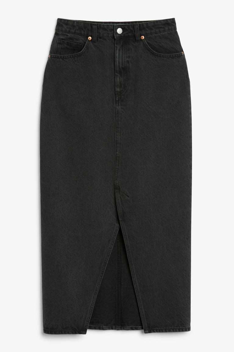Midi denim skirt | H&M (UK, MY, IN, SG, PH, TW, HK)