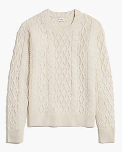 Cable crewneck sweater | J.Crew Factory